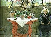 Carl Larsson kaktus-lisbeth i ateljen oil painting reproduction